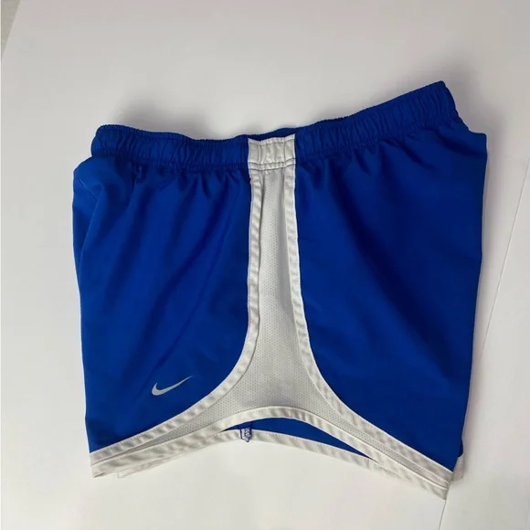 Nike Tempo blue white side panel running shorts brief lined size medium - Picture 4 of 13